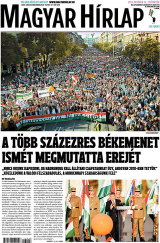 數十萬人上街 再度展現和平的號召力（20131024 匈牙利新聞報）