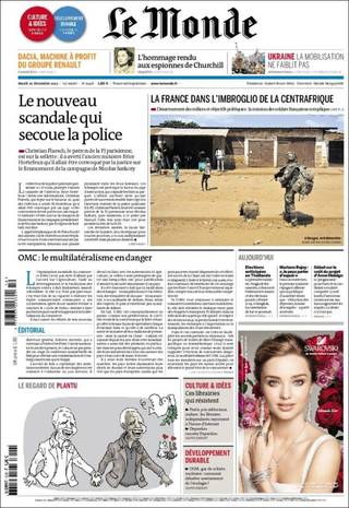巴黎市警局身陷醜聞（20131210 法國世界報）