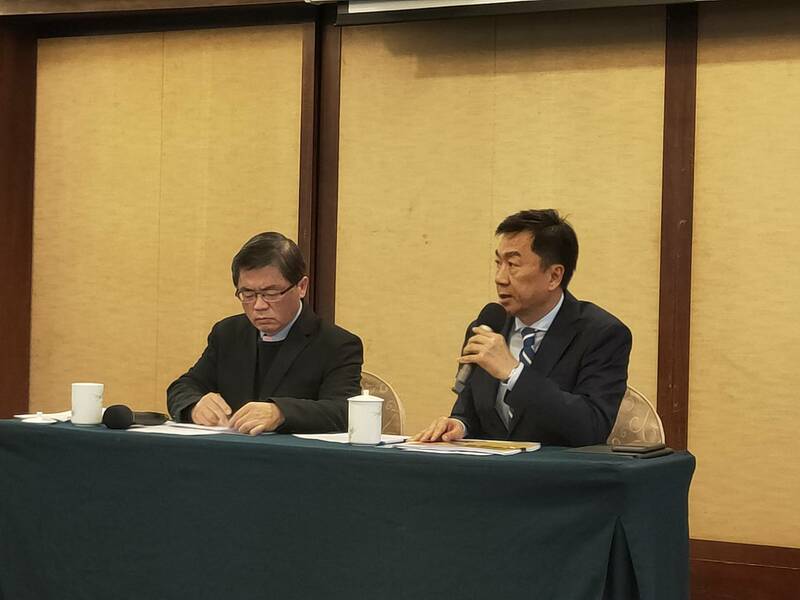 行政院秘書長李孟諺、準發言人陳宗彥30日說明內閣人事任命。(Photo by 呂翔禾/台灣醒報)