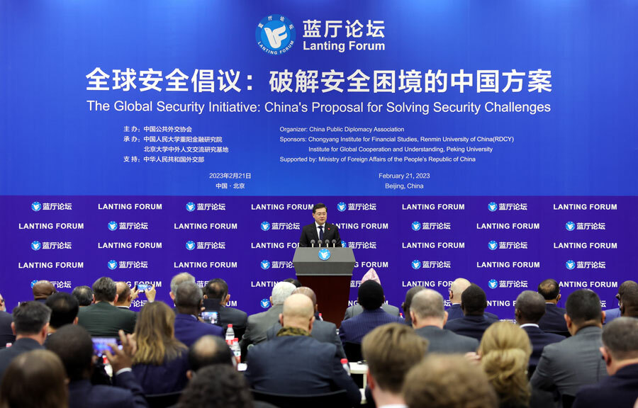 圖說:中共21日發布全球安全倡議文件,想與西方一爭全球安全議題的話語權。(photo by 中共外交部)