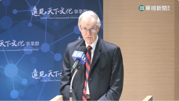 前AIT理事主席卜睿哲22日在講座上呼籲台灣各政黨在國家危急存亡之際,要儘快坐下來尋求國家定位的共識。(Photo by 呂翔禾/台灣醒報)