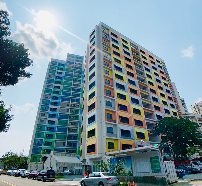 圖為青年社會住宅,非出包社宅。台北市社會住宅住民近期爆料,新建社宅出現管線設計不良、鼠患等問題,品質頻頻出包。(台北市政府)