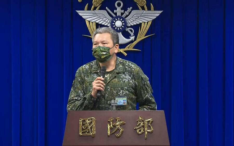 國防部12日召開記者會,說明今年軍演的狀況與因應作為。(影片截圖)