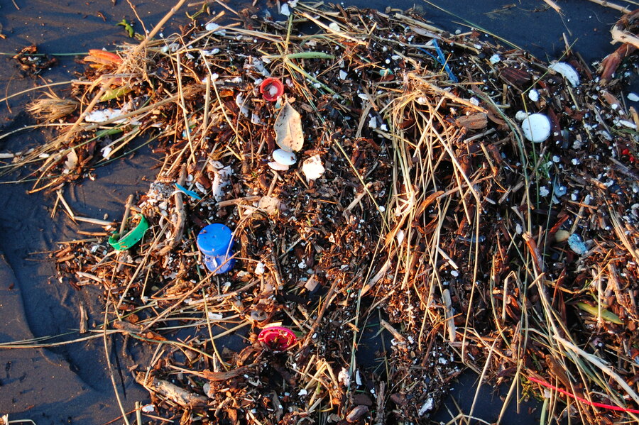 海洋塑膠垃圾無法分解,會持續漂流在海洋上。(Photo by Kevin Krejci on Flickr used under Creative Commons license)