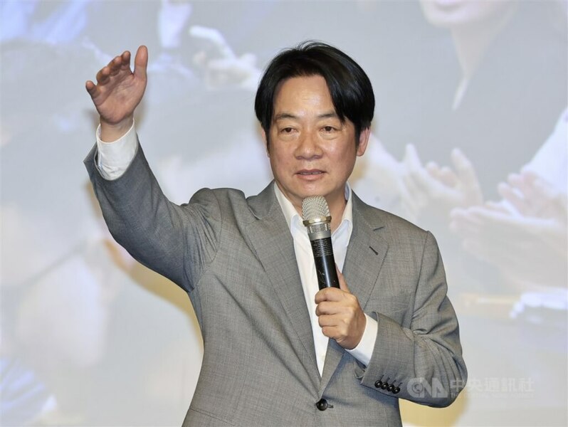 副總統賴清德在與台大生座談時,鬆口提到核電規劃。(中央社)