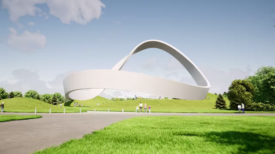 高超過50公尺的巨型建築,充滿了禱告的故事。(Photo by https://www.eternalwall.org.uk/)