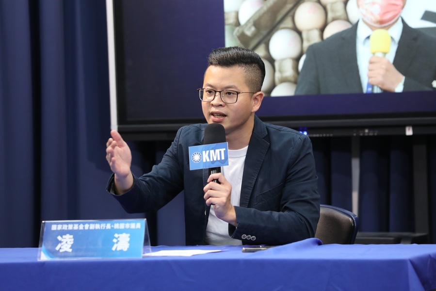 國民黨4日指控,農業部在年初缺蛋時,高價從巴西進口雞蛋,且圖利特定廠商超思。(國民黨提供)