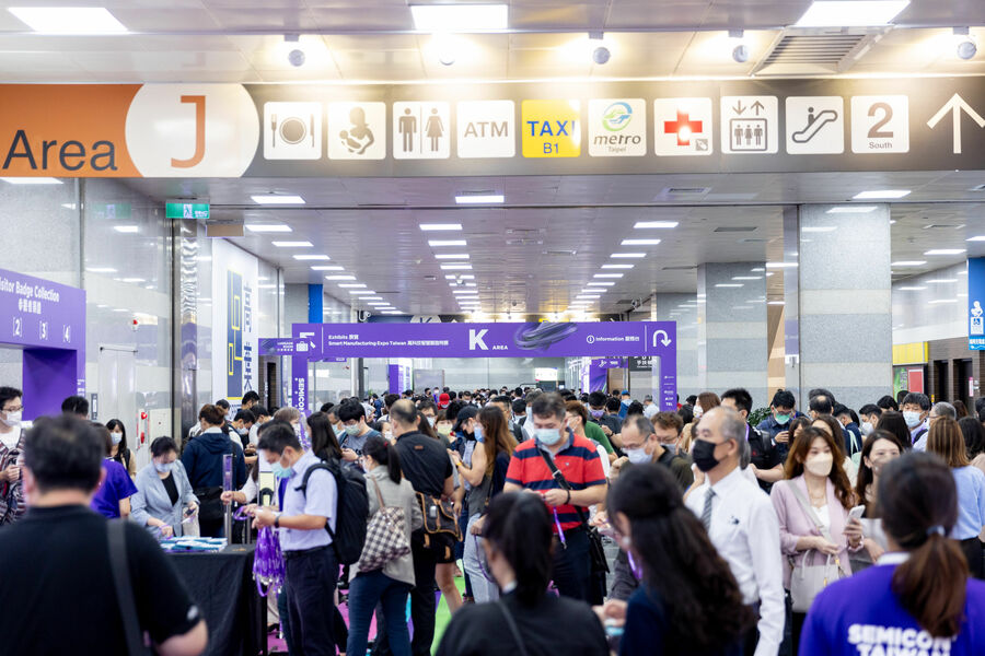 SEMICOM Taiwan 2023國際半導體展6日即將登場,聚集近千家廠商。(SEMI)