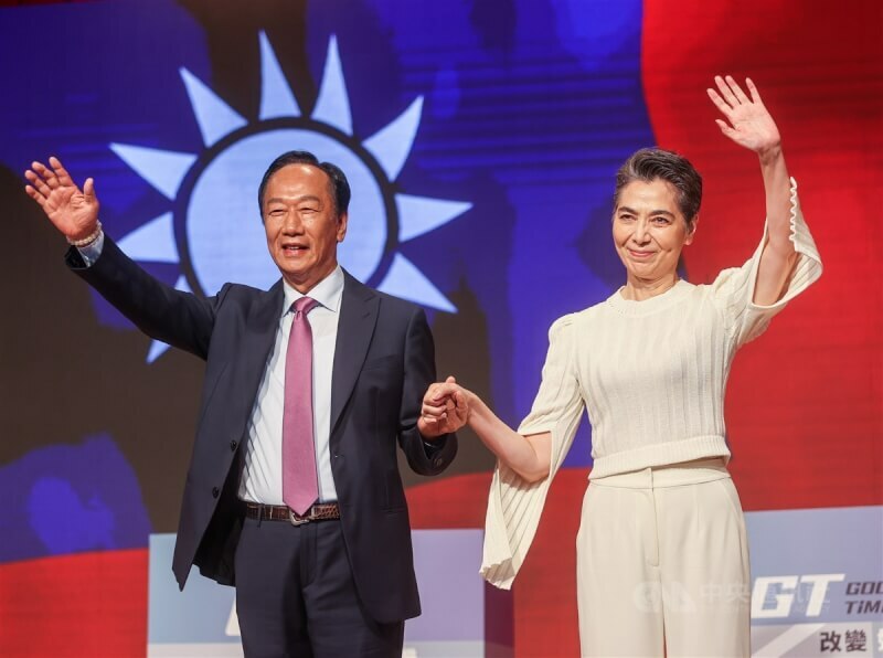 賴佩霞成為郭台銘選總統的搭檔。(中央社)