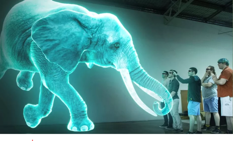 澳洲「3D投影動物園」(Hologram Zoo)成立,吸引不少觀眾前往。(Hologram Zoo)