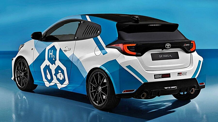 氫燃料內燃機可以零碳排放,豐田第2台氫能源車GR Yaris H2原型車。(官網)