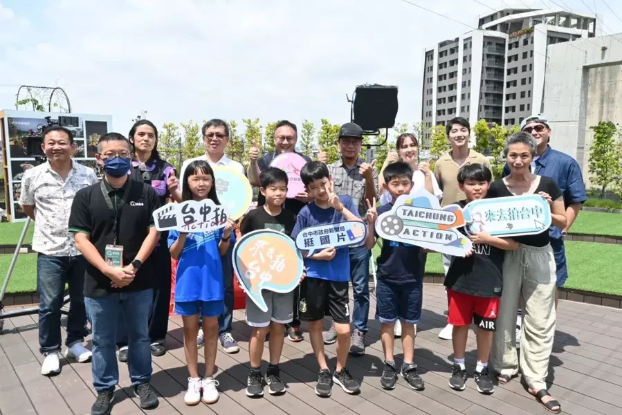 桌球勵志電影《雙打》臺中開鏡 ,中市新聞局全力協助拍攝。(臺中市新聞局提供)