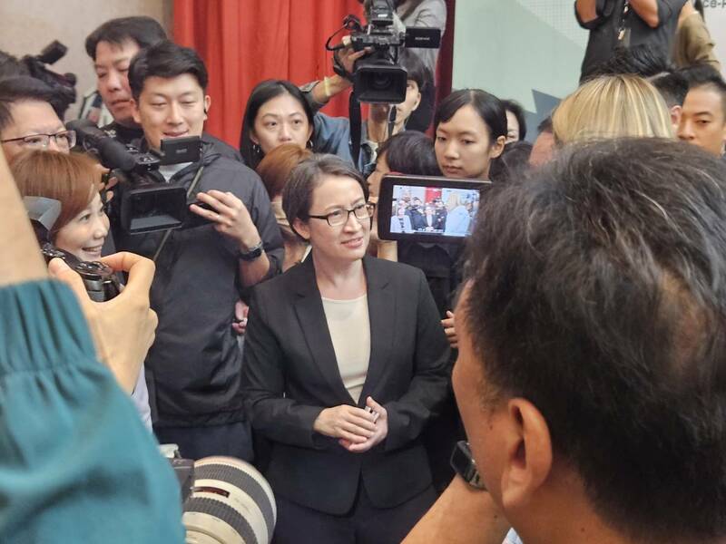 民進黨副總統候選人蕭美琴23日受訪時指出,仍願意與中國進行對話。(Photo by 呂翔禾/台灣醒報)