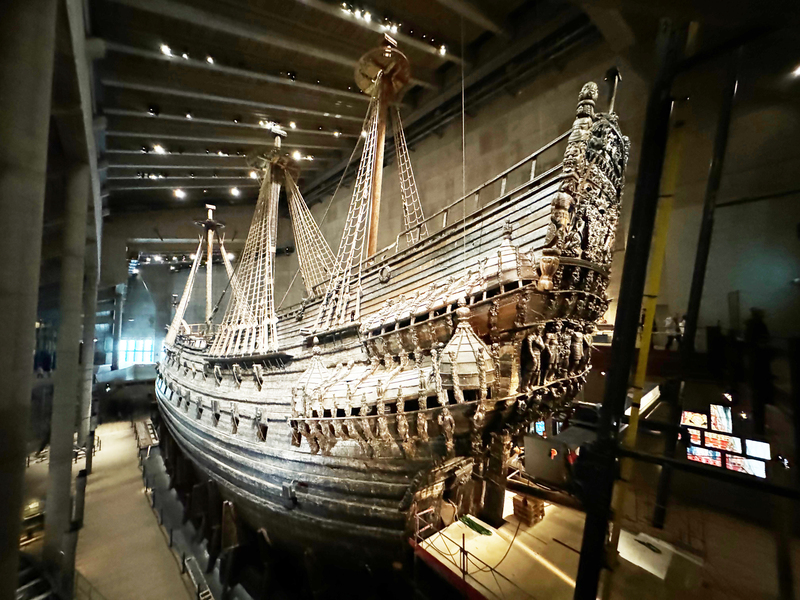 瓦薩博物館展示17世紀的華麗戰艦VASA號。(網路截圖)