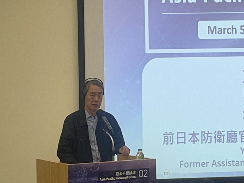 前日本防衛廳官房長柳澤協二5日於講座強調,兩岸維持現狀是美、中、台的共識。(Photo by 簡嘉佑/台灣醒報)