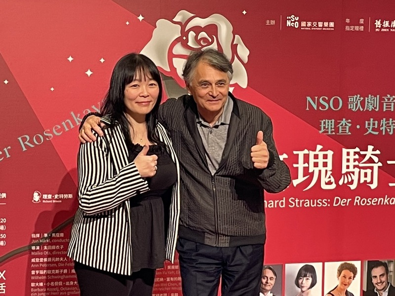 導演太田麻衣子(左)與音樂總監馬寇爾(右)3日宣告記者會分享,NSO歌劇《玫瑰騎士》的製作過程。(Photo by 簡嘉佑/台灣醒報)
