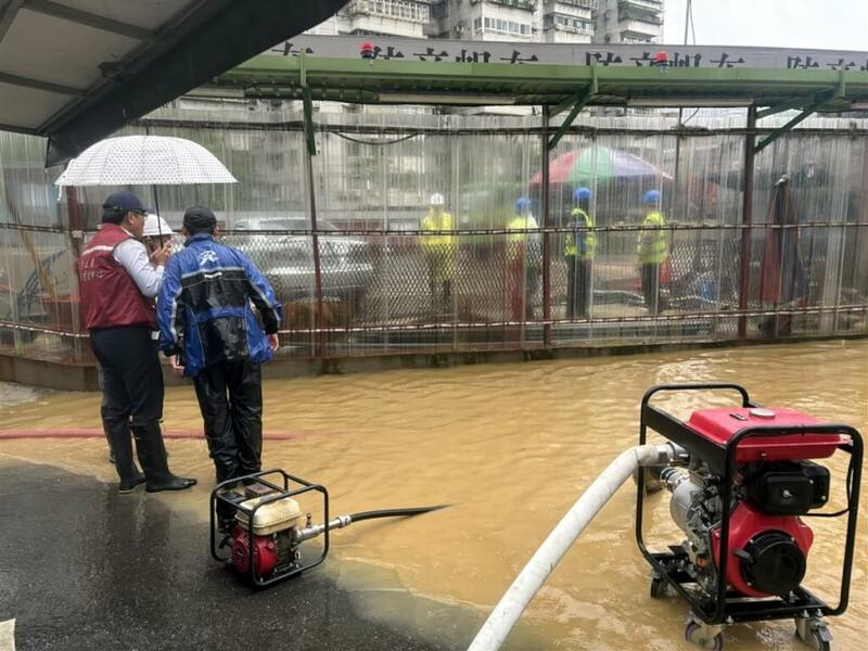 示意圖。台灣未來一周各地天氣不穩,午後易有局部大雨或短延時豪雨。(汐止區公所提供)