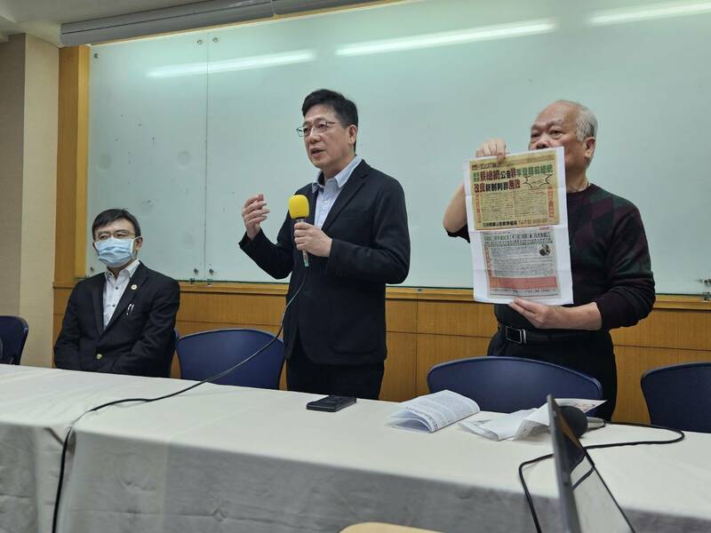 民眾黨前秘書長謝立功14日表態支持黃國昌參選黨主席。(Photo by 呂翔禾/台灣醒報)
