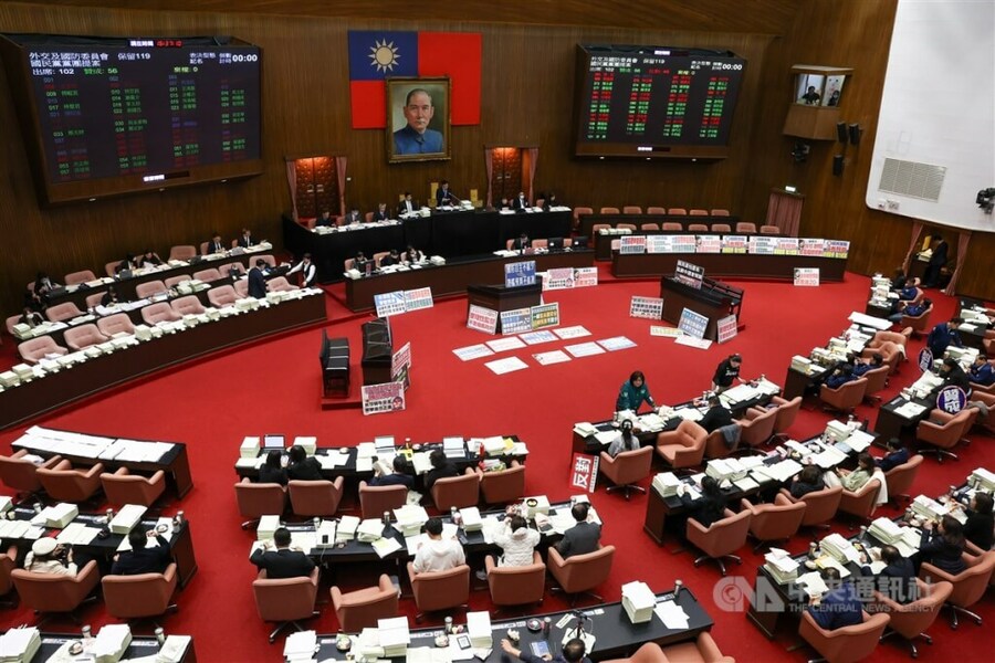 立法院21日三讀通過今年度中央政府總預算案。(中央社)