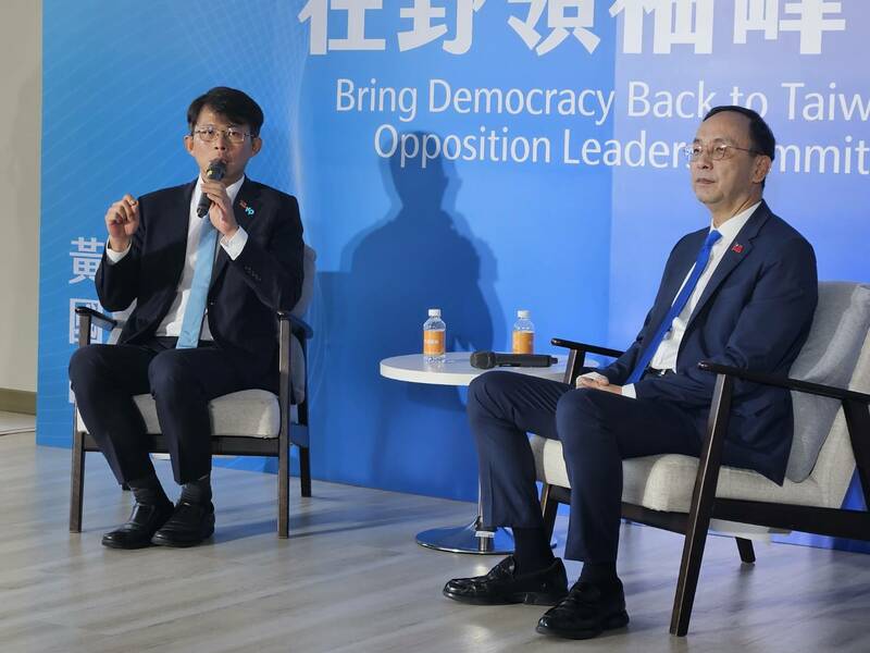 藍白黨主席22日都否定要倒閣的說法。(Photo by 呂翔禾/台灣醒報)