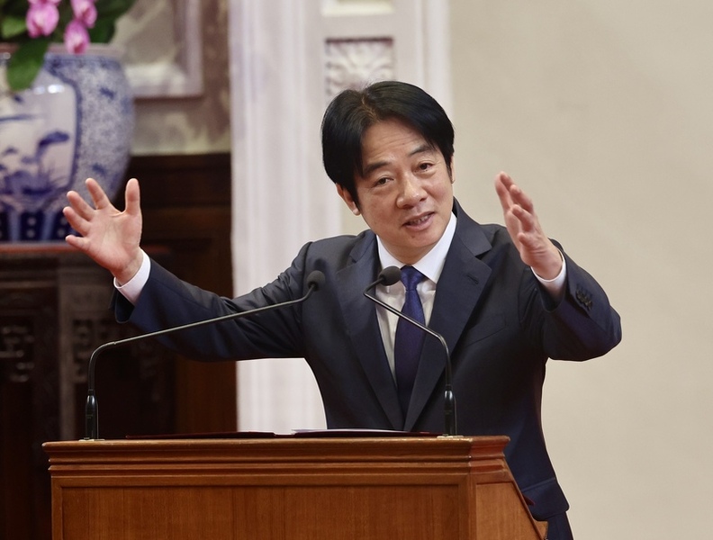 在五一勞動節前夕,賴清德感謝所有為國家、為家庭打拚的勞工。(中央社)
