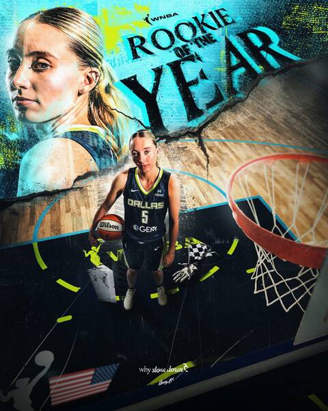 WNBA與NBA今年的最佳新秀,都由康乃狄克大學出品的好手包辦!(圖為WNBA最佳新人比克絲)。(photo from Dallas Wings Facebook Officials)