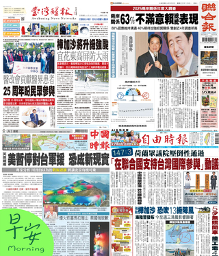 今日四大報頭版新聞！（20250922）